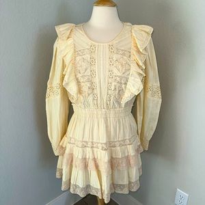 NWT LoveShackFancy Ivory Santorini Dress Size L